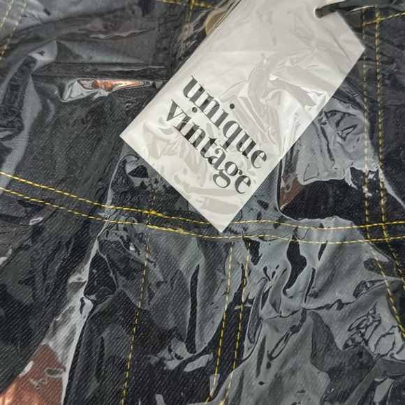 NWT pinup UNIQUE VINTAGE Serena pleated denim mini skirt - Picture 4 of 4